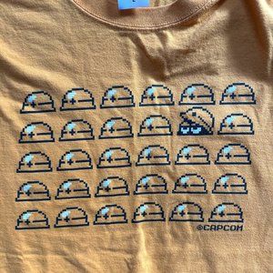 MEGAMAN CAPCOM Tshirt Yellow Met Large Size